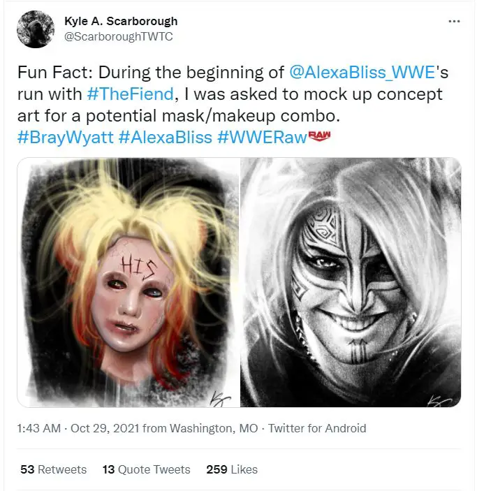 Alexa bliss concept art mask